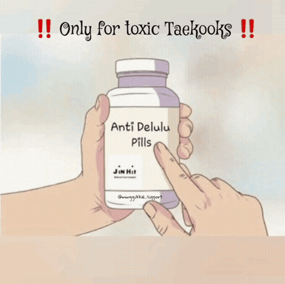 A Hand Is Holding A Bottle Of Anti Delulu Pills GIF
