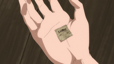 A Hand Is Holding A Piece Of Paper That Says Zephyr GIF