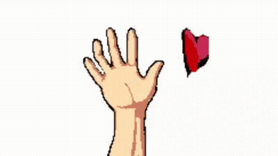 A Hand Is Holding A Red Heart With A Black Arrow Coming Out Of It GIF