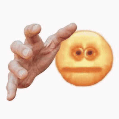 A Hand Is Holding A Smiley Face In Front Of A Man In A Suit And Tie GIF