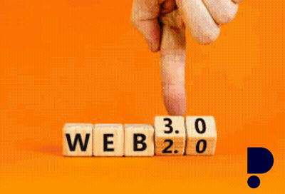 A Hand Is Pointing At A Set Of Wooden Blocks That Say Web 3.0 GIF