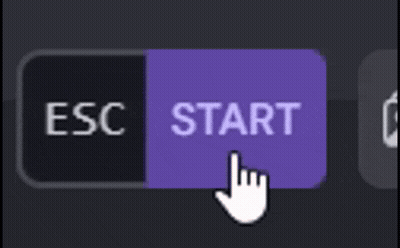 A Hand Is Pointing At The Esc And Skip Button GIF