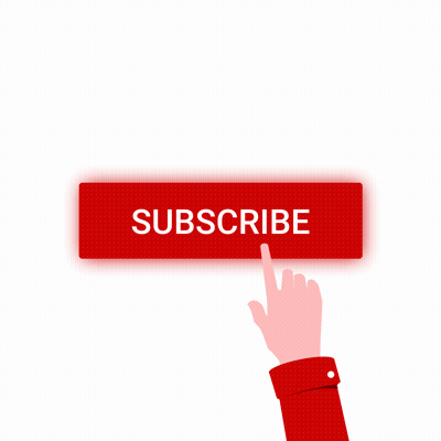 A Hand Is Pressing A Red Subscribe Button With Its Finger GIF