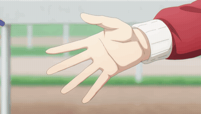 A Hand Is Reaching Out Towards Another Hand GIF
