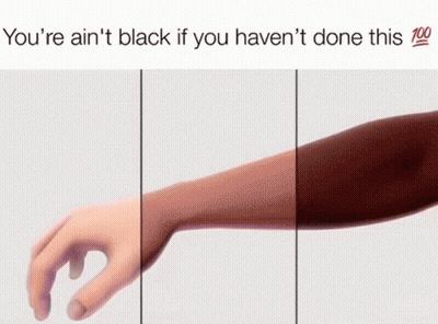 A Hand Is Touching A Person 'S Arm With A Tattoo On It . GIF