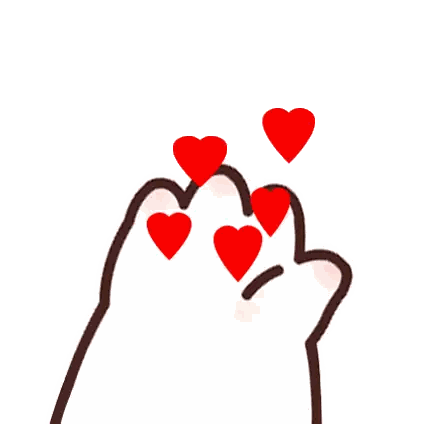 A Hand With Hearts Coming Out Of It 'S Fingers Sticker