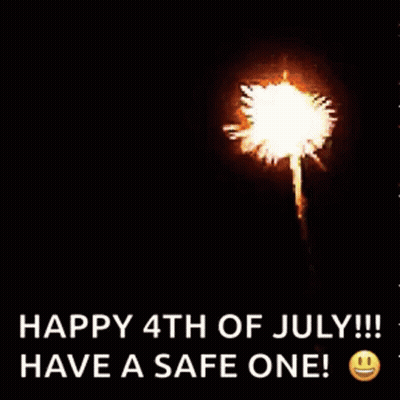 A Happy 4Th Of July Message With A Fireworks Display GIF