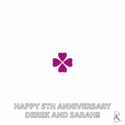 A Happy 5Th Anniversary Derek And Sarah Card GIF