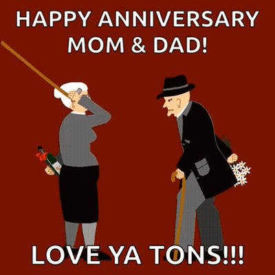 A Happy Anniversary Mom And Dad Greeting Card GIF