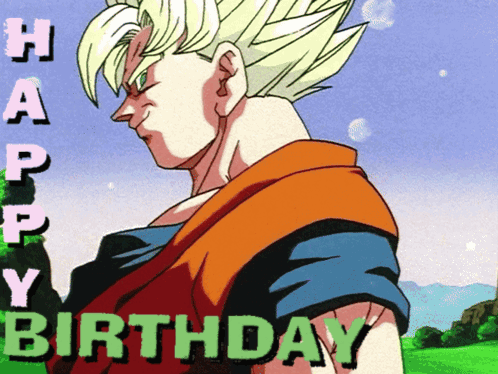 A Happy Birthday Card With A Picture Of A Man GIF