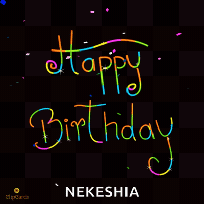 A Happy Birthday Greeting Card For Nekesha GIF