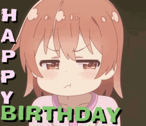 A Happy Birthday Greeting Card With A Girl GIF