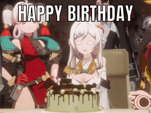 A Happy Birthday Greeting Is Displayed On A Video Game Screen GIF