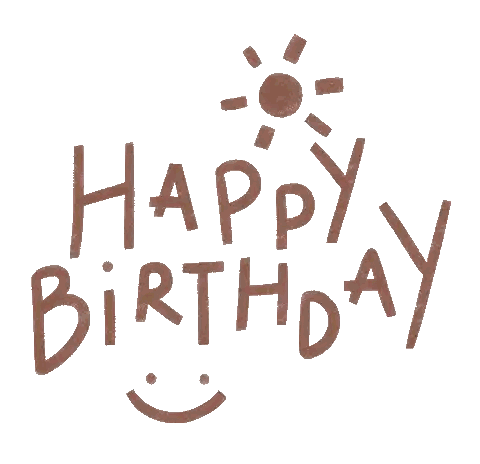 A Happy Birthday Sign With A Smiling Face And Sun Sticker