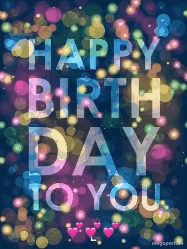 A Happy Birthday To You Greeting Card With Hearts GIF