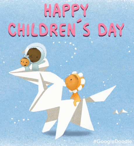 A Happy Children 'S Day Greeting From Google GIF