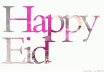 A Happy Eid Greeting Card With The Words Happy Eid On A White Background GIF