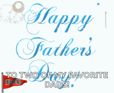 A Happy Father 'S Day Card With A Red Flag GIF