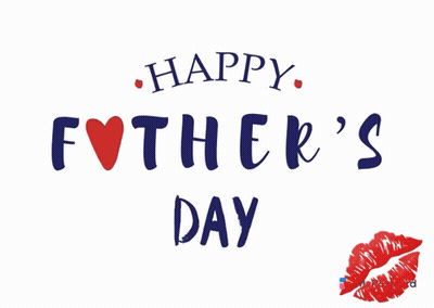 A Happy Father 'S Day Card With A Red Heart GIF