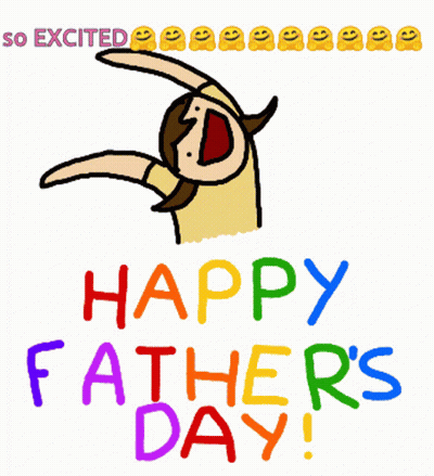 A Happy Father 'S Day Greeting Card With A Cartoon Woman GIF