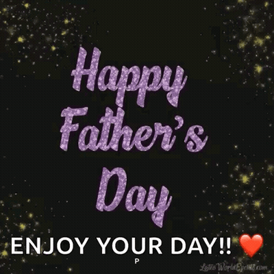 A Happy Father 'S Day Greeting Card With A Heart GIF