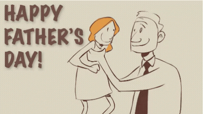 A Happy Father 'S Day Greeting Card With A Man And A Woman GIF