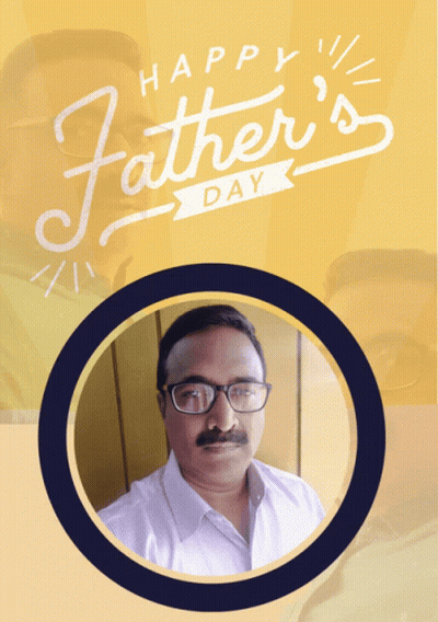 A Happy Father 'S Day Greeting Card With A Man 'S Face GIF
