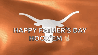 A Happy Father 'S Day Greeting With A Longhorn GIF