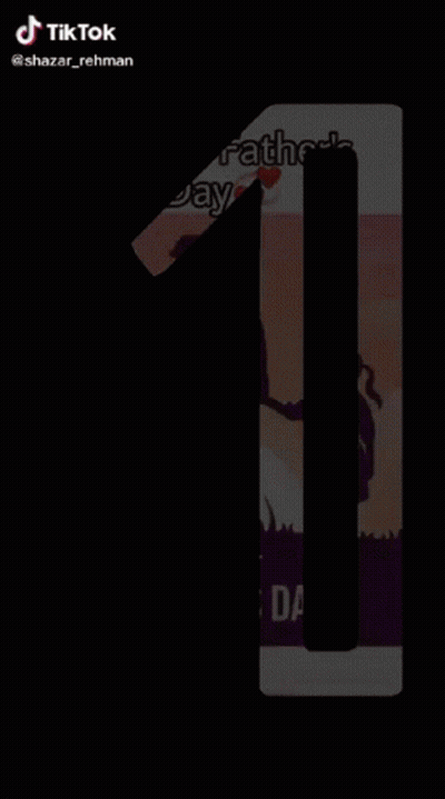 A Happy Father 'S Day Greeting With A Silhouette Of A Man And Two Children GIF