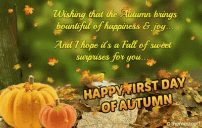 A Happy First Day Of Autumn Greeting Card GIF
