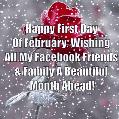 A Happy First Day Of February Wishing All My Facebook Friends And Family A Beautiful Month Ahead GIF