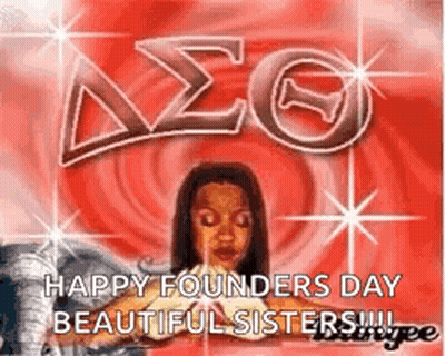 A Happy Founders Day Beautiful Sisters Greeting Card With A Picture Of A Woman And An Elephant . GIF
