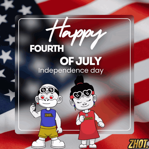 A Happy Fourth Of July Independence Day Greeting GIF