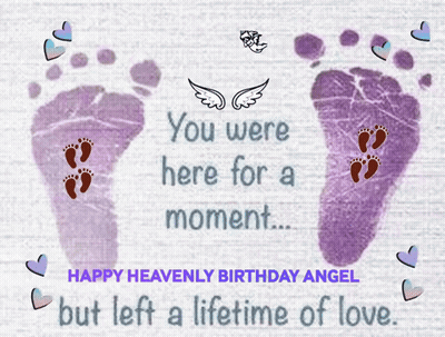 A Happy Heavenly Birthday Angel But Left A Lifetime Of Love Message GIF