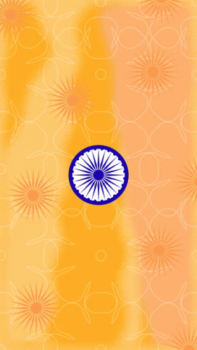 A Happy Independence Day Greeting Card With A Flower Design GIF