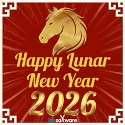 A Happy Lunar New Year Greeting Card With A Horse Head On It . GIF