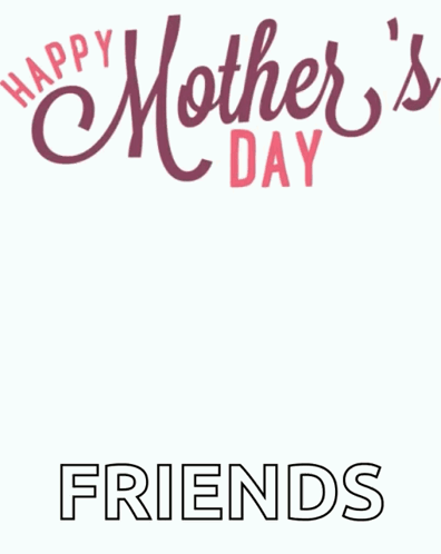 A Happy Mother 'S Day Greeting Card With A Bouquet Of Pink Flowers GIF