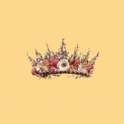 A Happy Mother 'S Day Greeting Card With A Crown Of Flowers And Butterflies GIF
