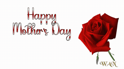 A Happy Mother 'S Day Greeting Card With A Red Rose GIF
