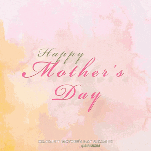 A Happy Mother 'S Day Greeting Card With Flowers On It GIF