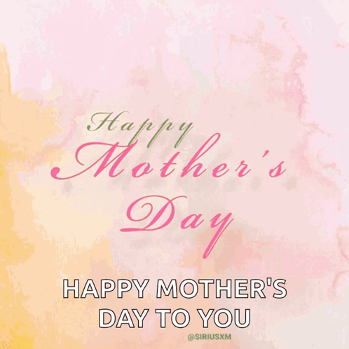A Happy Mother 'S Day Greeting Card With Pink Flowers GIF