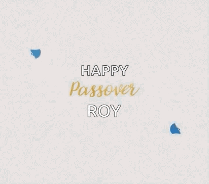 A Happy Passover Roy Greeting Card With A Star Of David Surrounded By Flowers GIF