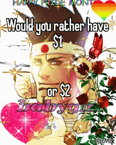 A Happy Pride Month Greeting With A Picture Of A Man And Flowers GIF