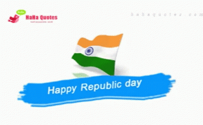 A Happy Republic Day Greeting Card With A Flag GIF