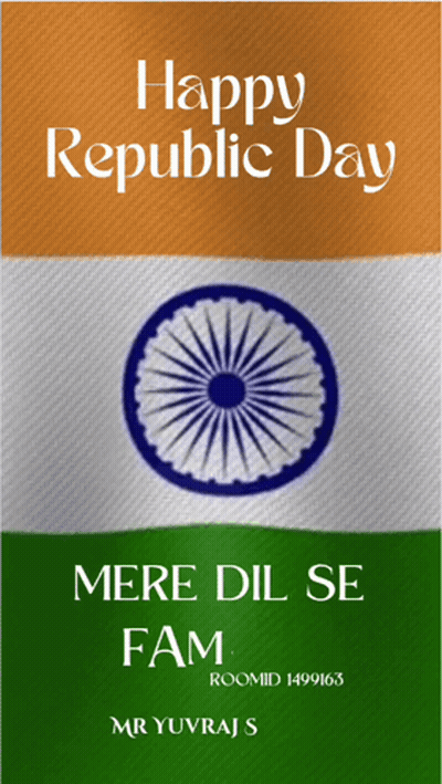 A Happy Republic Day Poster With An Indian Flag GIF