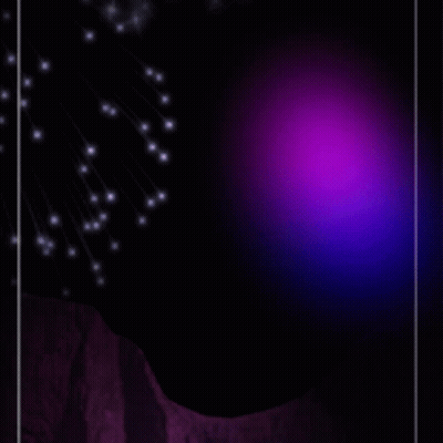 A Happy Sobriety Birthday Greeting Card With Purple Lights GIF