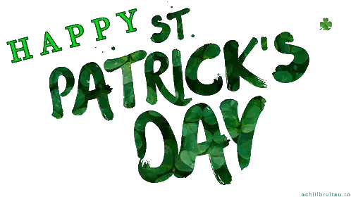 A Happy St. Patrick 'S Day Greeting With Shamrocks GIF