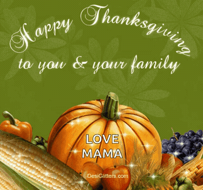 A Happy Thanksgiving To You And Your Family Card With A Pumpkin GIF