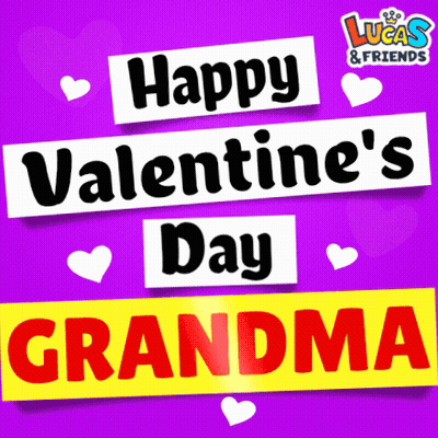 A Happy Valentine 'S Day Card For Grandma GIF
