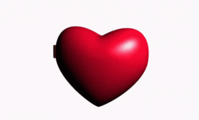 A Heart Shaped Mirror Has A Picture Of A Man Wearing Glasses GIF
